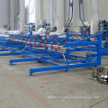 Automatic roof panel stacker for roll forming machine